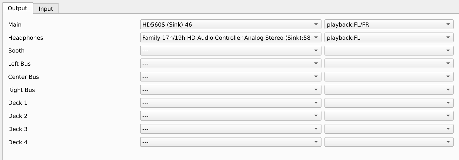 Mixxx UI Output